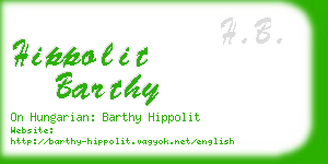 hippolit barthy business card